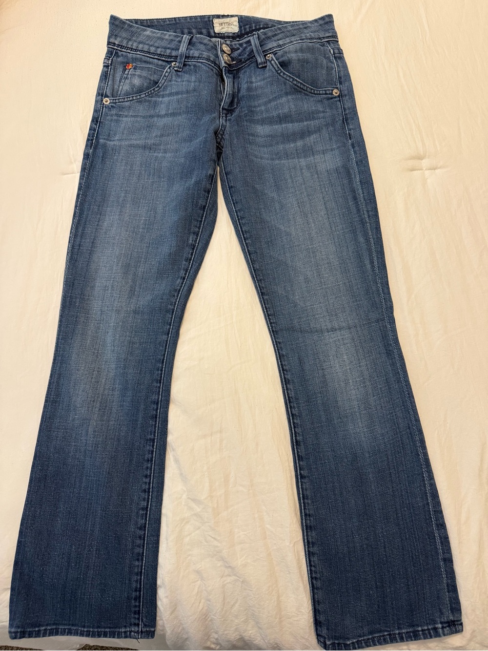 Hudson Jeans Women's Medium Blue Cropped Beth Baby Boot